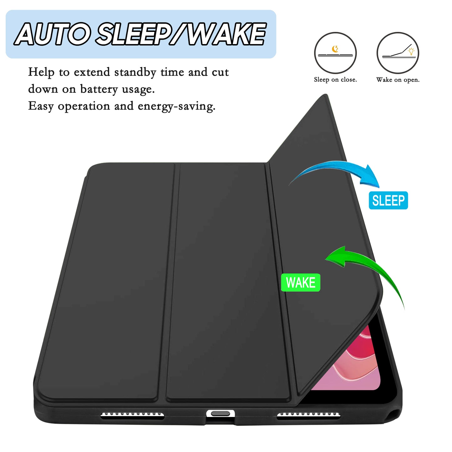 FANSONG Case for Lenovo Tab M11 2024, Tablet Cover for Lenovo Tab M11 11 inch TB330FU TB330XU TPU With Auto Wake/Sleep Magnetic Closure Smart Cover Flip Stand