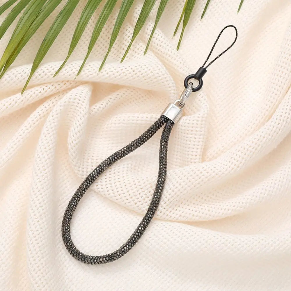 Bright Rhinestone Phone Lanyard Fashion Bling Bling Keychain Diamond Crystal Anti-lost Rope Hanging Cord Phone Accessories