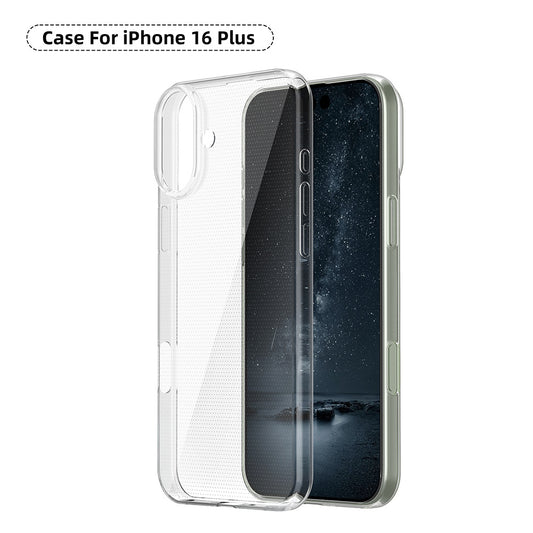 Fansong Phone Case GRS For iPhone 16 15 14 13 12 11 Plus Pro Max Mini, Phone Case GRS For iPhone Slim Shockproof Drop Protection Anti-Fingerprint Transparent