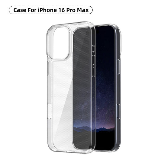 Fansong Phone Case GRS For iPhone 16 15 14 13 12 11 Plus Pro Max Mini, Phone Case GRS For iPhone Slim Shockproof Drop Protection Anti-Fingerprint Transparent
