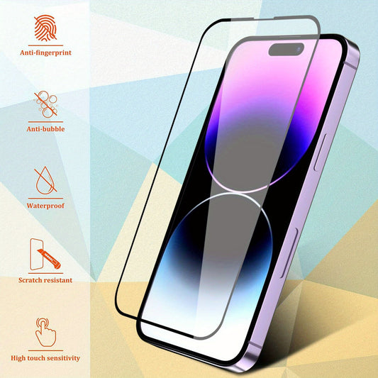 2X Tempered Glass Screen Protector For IPhone 14 13 Pro 12 11 Pro Max XR XS Max