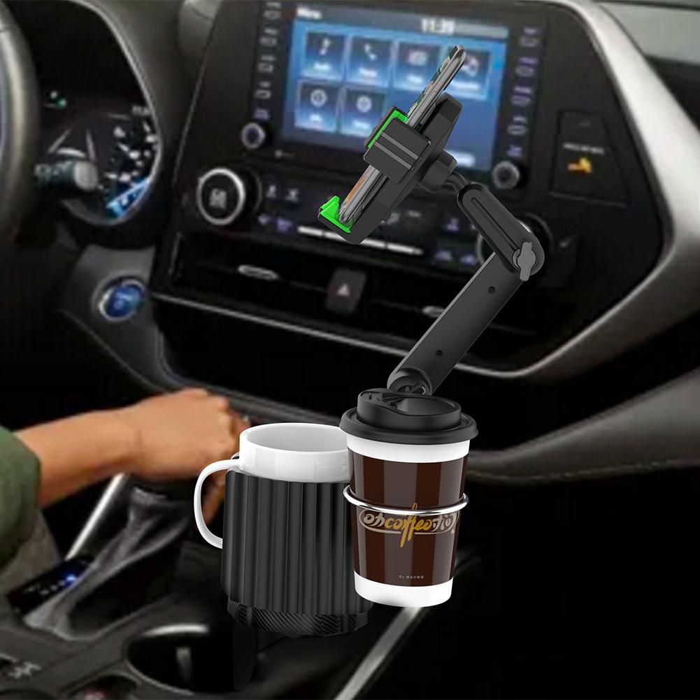 Car Cup Holder Organizer: Drink, Phone & Auto Styling Accessories in One!
