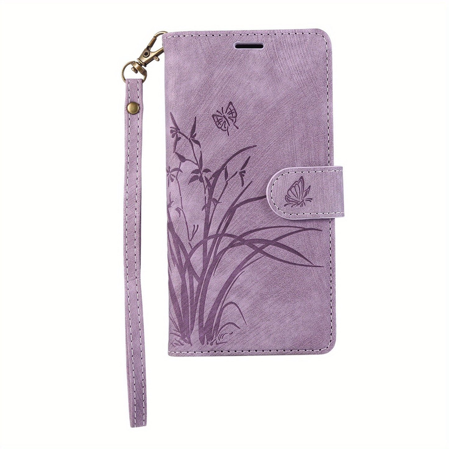 Flower Flip Case For Samsung Galaxy S24 S23 FE S22 Plus Ultra 5G Lanyard PU Faux Leather Wallet Card Slot Stand Magnetic Phone Bag Cover