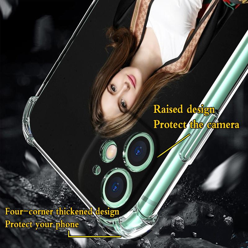 DIY pattern custom phone case for iPhone 15 14 13 12 11xs XR X7 8 6s Mini Plus Pro Max SE2020/2022 phone case protective case with transparent four corner anti drop protection, birthday gift, holiday gift