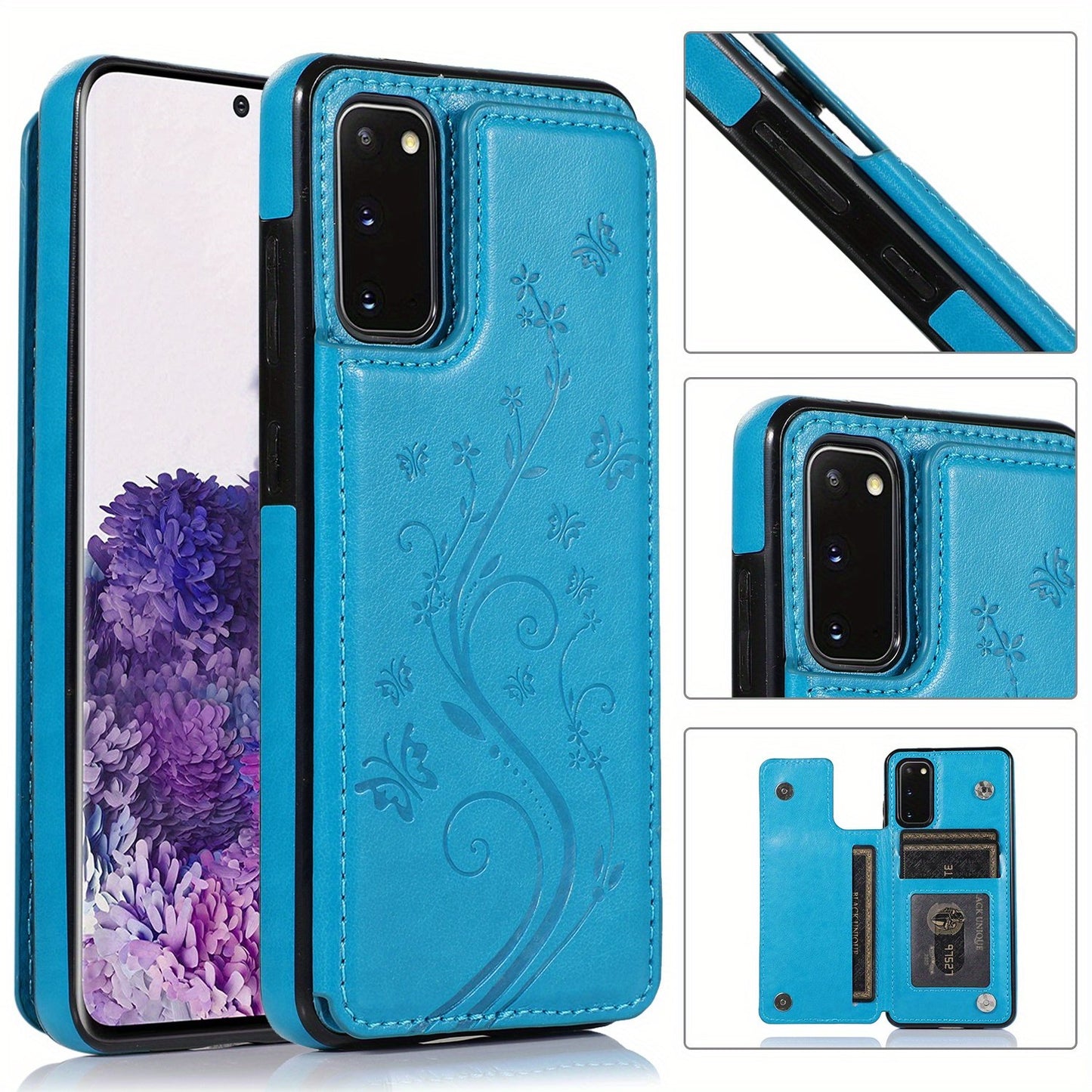 Mobile Phone Leather Case With Double Buckle Embossed For Samsung S23/S23+/S23 Ultra