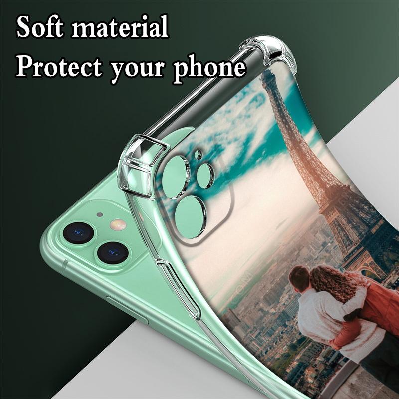 DIY pattern custom phone case for iPhone 15 14 13 12 11xs XR X7 8 6s Mini Plus Pro Max SE2020/2022 phone case protective case with transparent four corner anti drop protection, birthday gift, holiday gift