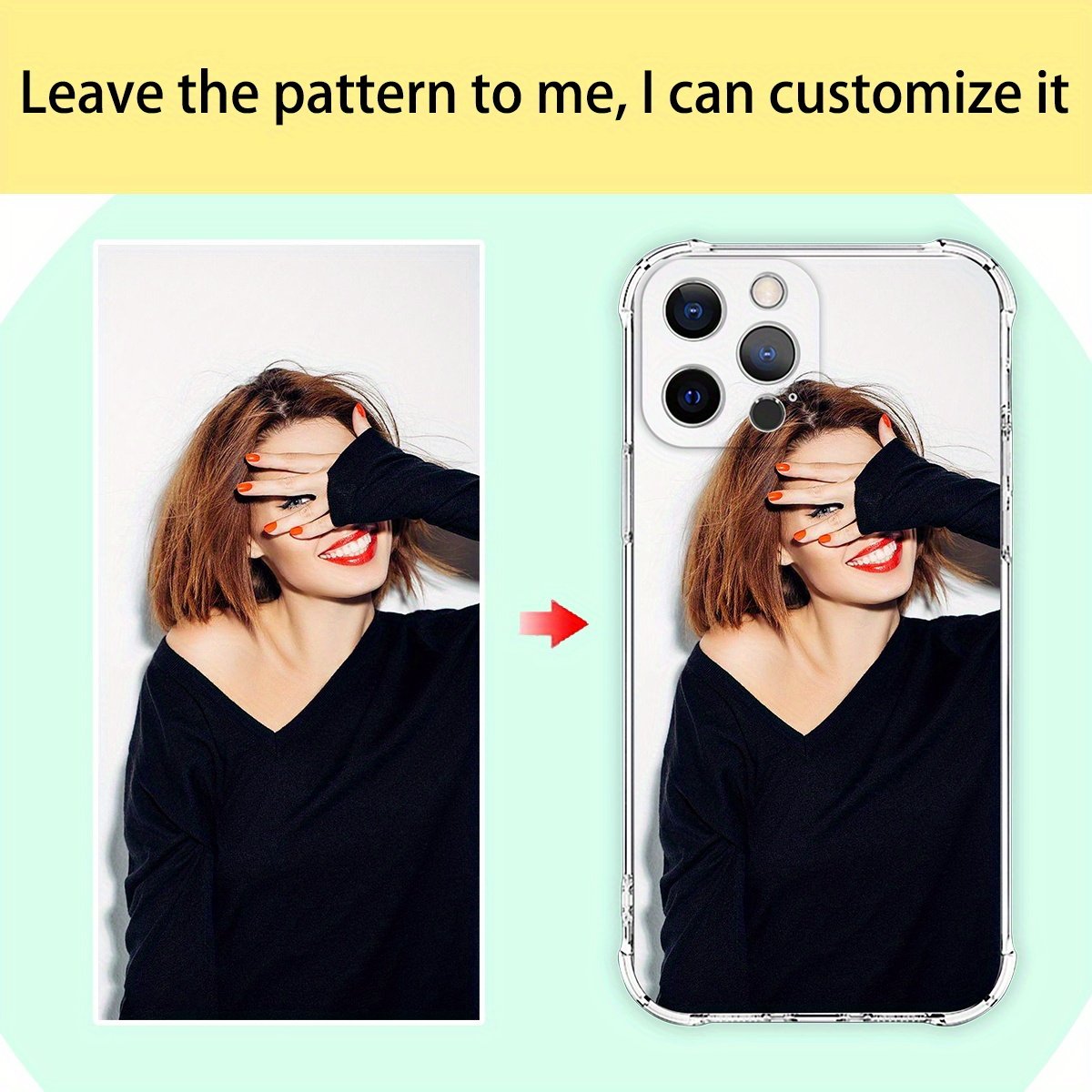 DIY pattern custom phone case for iPhone 15 14 13 12 11xs XR X7 8 6s Mini Plus Pro Max SE2020/2022 phone case protective case with transparent four corner anti drop protection, birthday gift, holiday gift