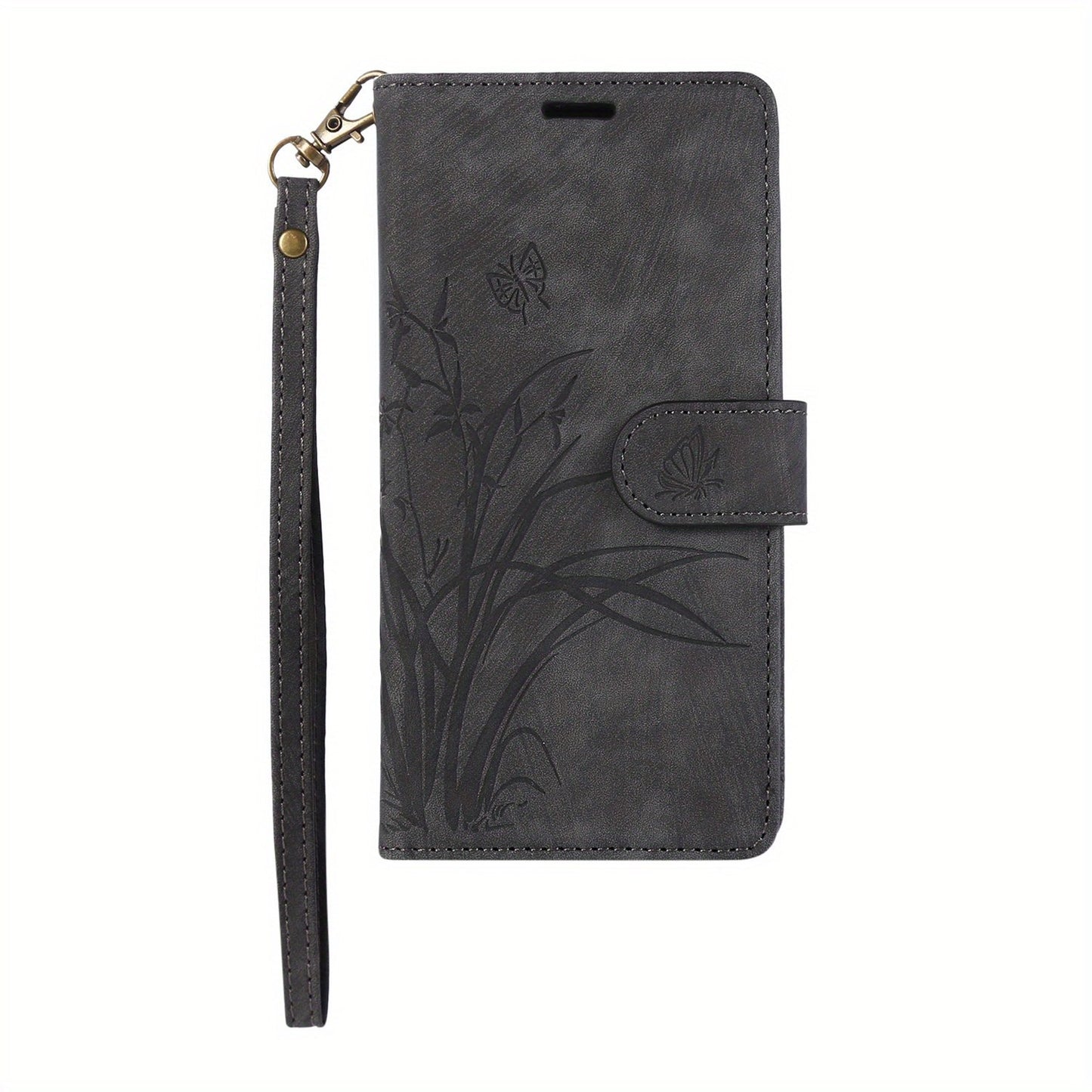 Flower Flip Case For Samsung Galaxy S24 S23 FE S22 Plus Ultra 5G Lanyard PU Faux Leather Wallet Card Slot Stand Magnetic Phone Bag Cover