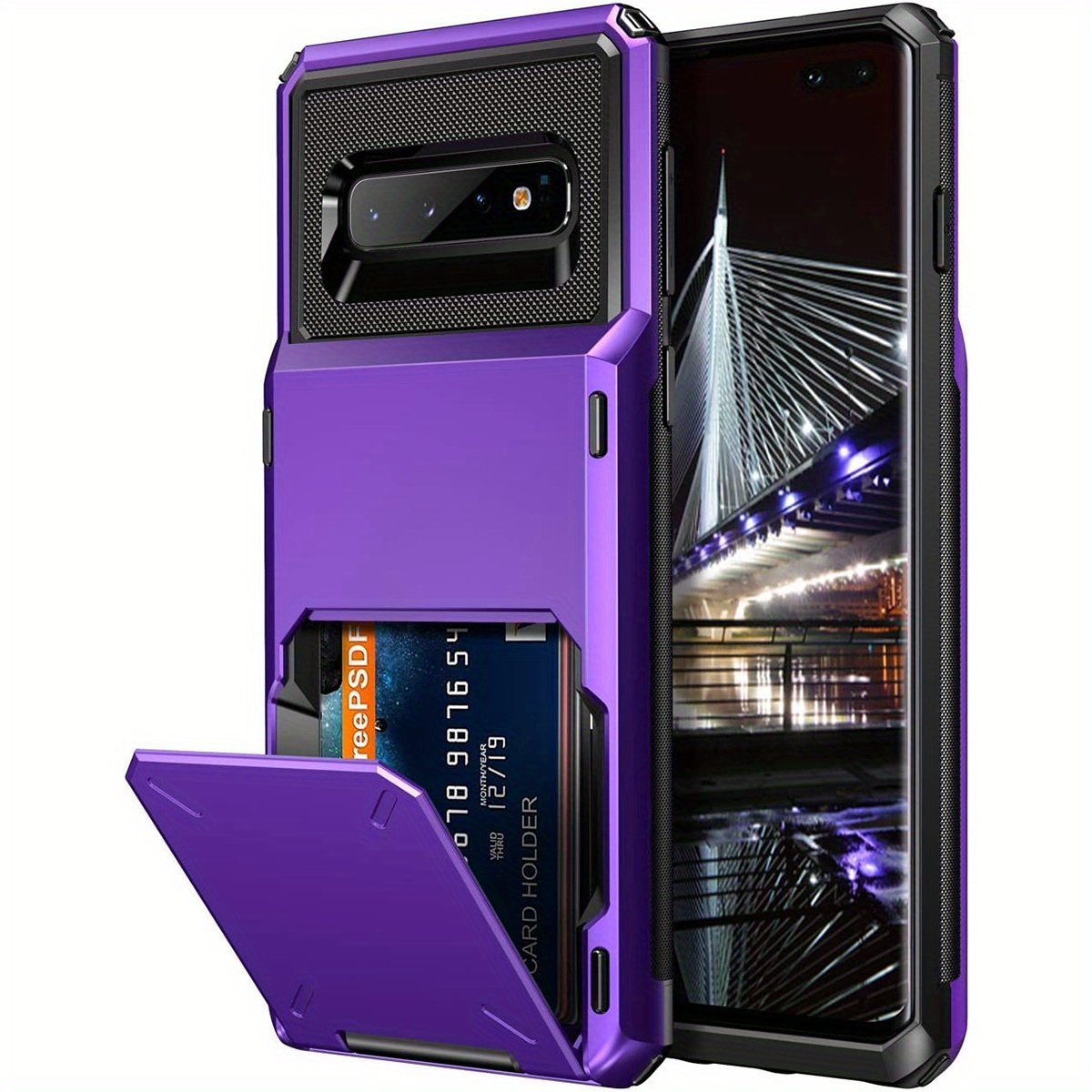 Wallet Case Flip Cover Credit Card Holder Pocket, Dual Layer Protection For Samsung S23 S22 S21 S20 Ultra S10 Plus S20 FE S21 FE