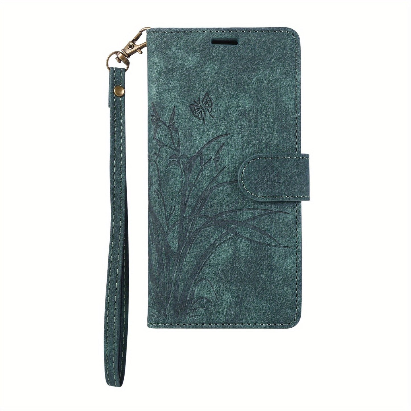 Flower Flip Case For Samsung Galaxy S24 S23 FE S22 Plus Ultra 5G Lanyard PU Faux Leather Wallet Card Slot Stand Magnetic Phone Bag Cover