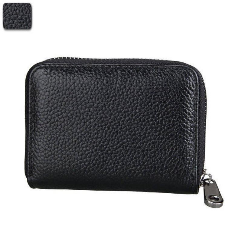 1pc Men's PU Leather 22 Card Slots Wallet, RFID Blocking Large Capacity Business Credit Card Holder, Change Organizer Zipper Mini Purse Card Case