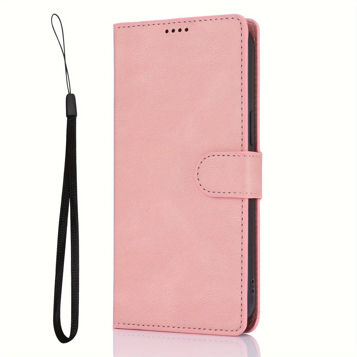 Crossbody Wallet Faux Leather Phone Case For Samsung Galaxy S24 S23 S22 S21 S20 Ultra S24 S10 S9 S8 Plus S23/S21/S20 FE S7 Edge Note 8 9 10 Pro Note 20 Ultra Mattle Flip Credit Card Holder With Short Lanyard Magnetic Buckle Shockproof Protect Cover