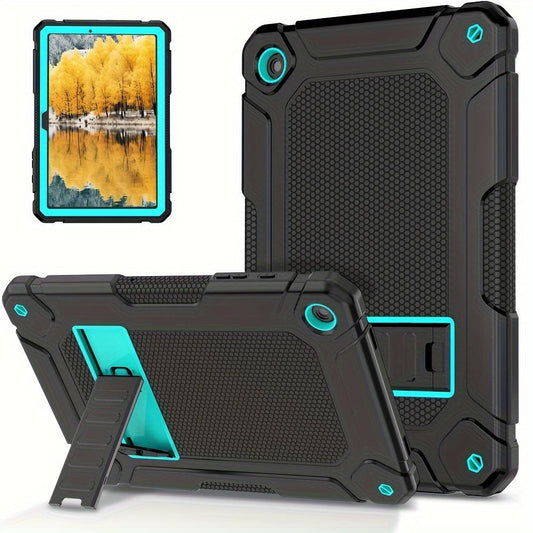 Shockproof Rugged Protective Cover Case for Samsung Galaxy Tab A9+/ A9 Plus 2023 Release 11 Inch (Model SM-X210/X216/X218) with Kickstand, Black and Turquoise