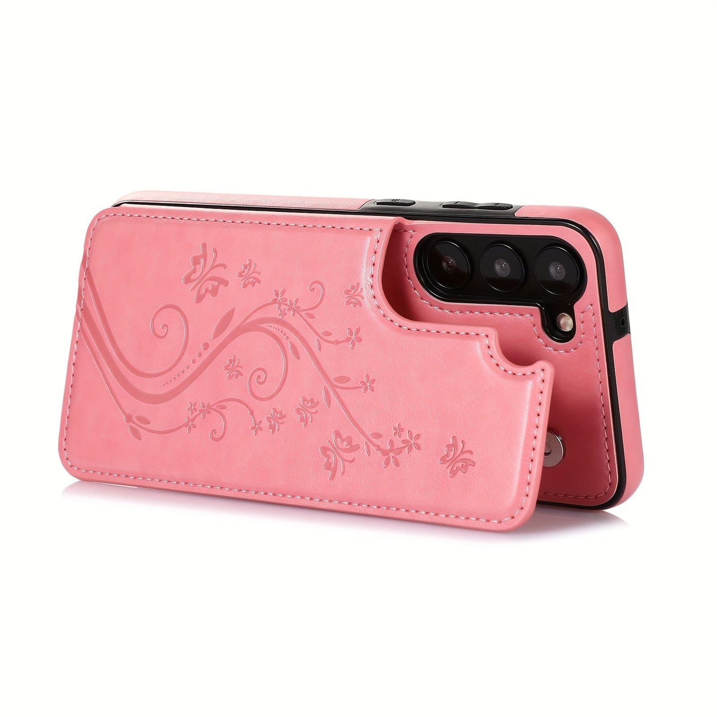 Mobile Phone Leather Case With Double Buckle Embossed For Samsung S23/S23+/S23 Ultra