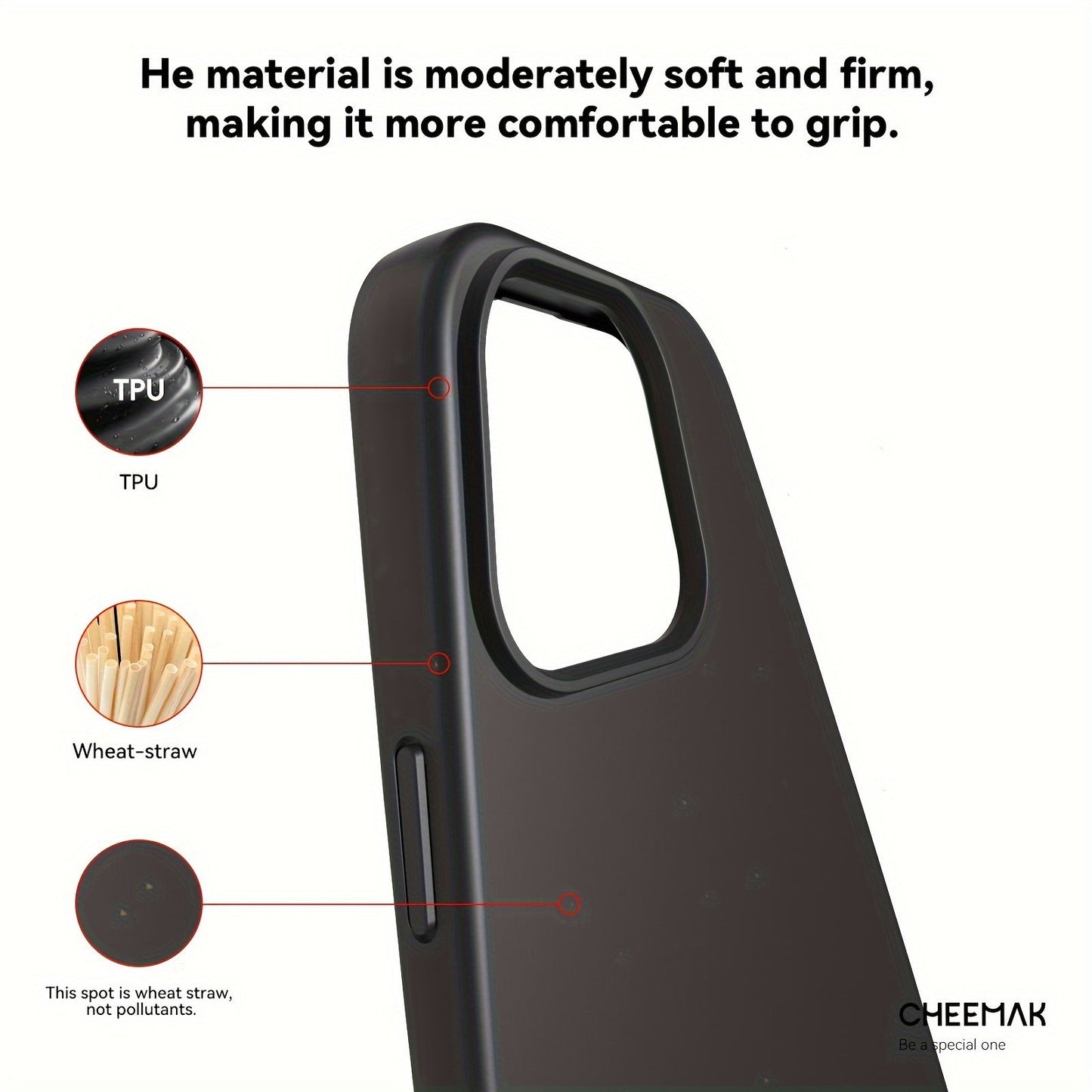 Mobile Phone Case New All-inclusive Degradable Wheat Straw Protective Phone Case Suitable For IPhone 15/14/13/12/11/XS/XR/X/SE2/SE3/8/7/Pro/Max/Plus/Ultra/ProMax