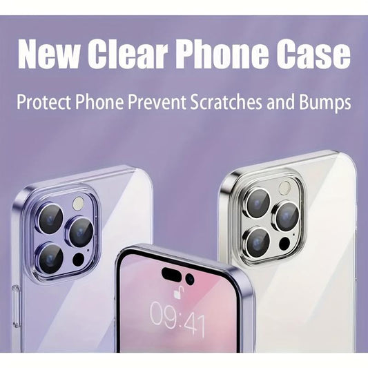 For iPhone 15 14 13 12 11 Pro Max Mini Soft Silicone Clear Cover Shockproof Case