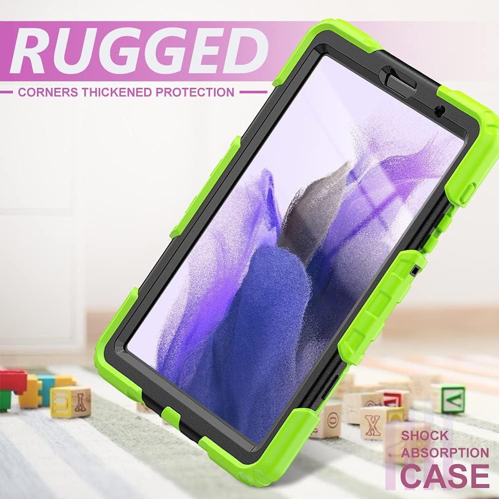 Samsung Galaxy Tab A7 Lite Case 8.7 inch 2021(SM-T220/T225/T227), with Screen Protector Pencil Holder Kids Shockproof Silicone Cover 360 Stand Hand Strap for Galaxy Tablet A7 lite,Purple