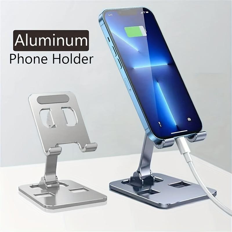 Universal All Aluminum Alloy Portable Foldable Desk Holder For Cell Phone Smartphone Support Stand Mount Adjustable Flexible Desktop Mobile Phone Stand