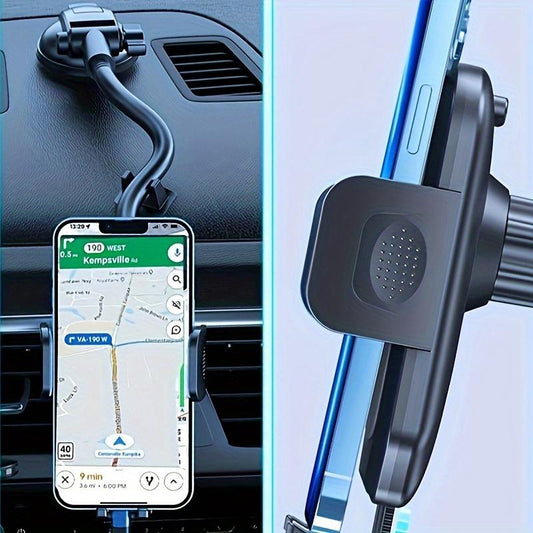 180 Degree Adjustable Car Phone Holder with Strong Suction Cup Base - Securely Mount Your Phone for Safe Driving