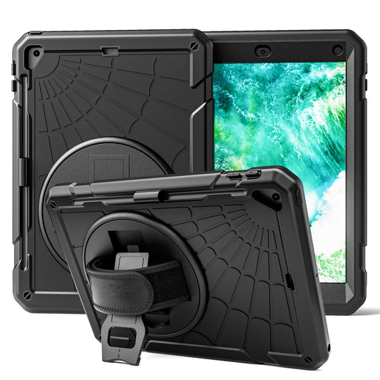 Suitable For IPad 5th/6th 9.7-inch 2017 And 2018 Model Year Protective Cases, Air2/pro9.7 Silicone Handheld Rotatable Stand With Screen Protector, Hand Strap Protective Case, And Anti Drop Protective Case