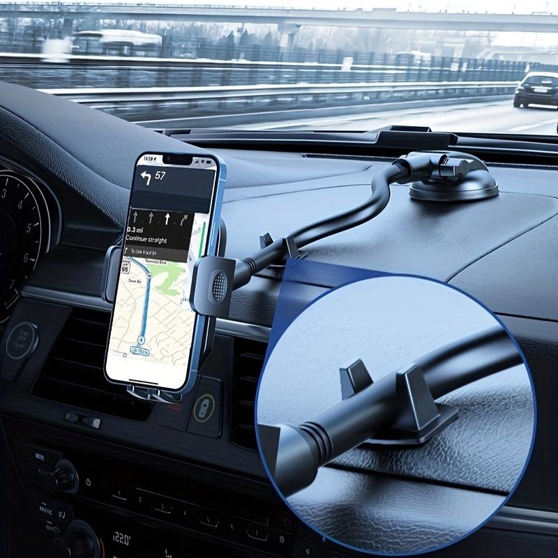 180 Degree Adjustable Car Phone Holder with Strong Suction Cup Base - Securely Mount Your Phone for Safe Driving