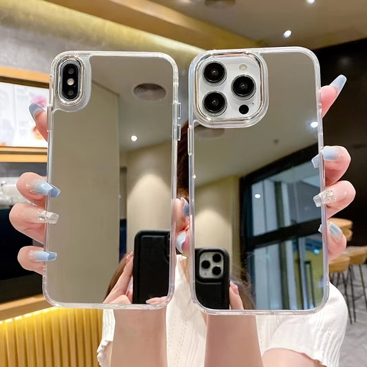 Mirror Back Phone Case For IPhone 15 14 13 12 11 X XR XS 8 7 Mini Plus Pro Max SE, Gift For Easter Day, Christmas Halloween Deco/gift For Girlfriend, Boyfriend, Friend Or Yourself