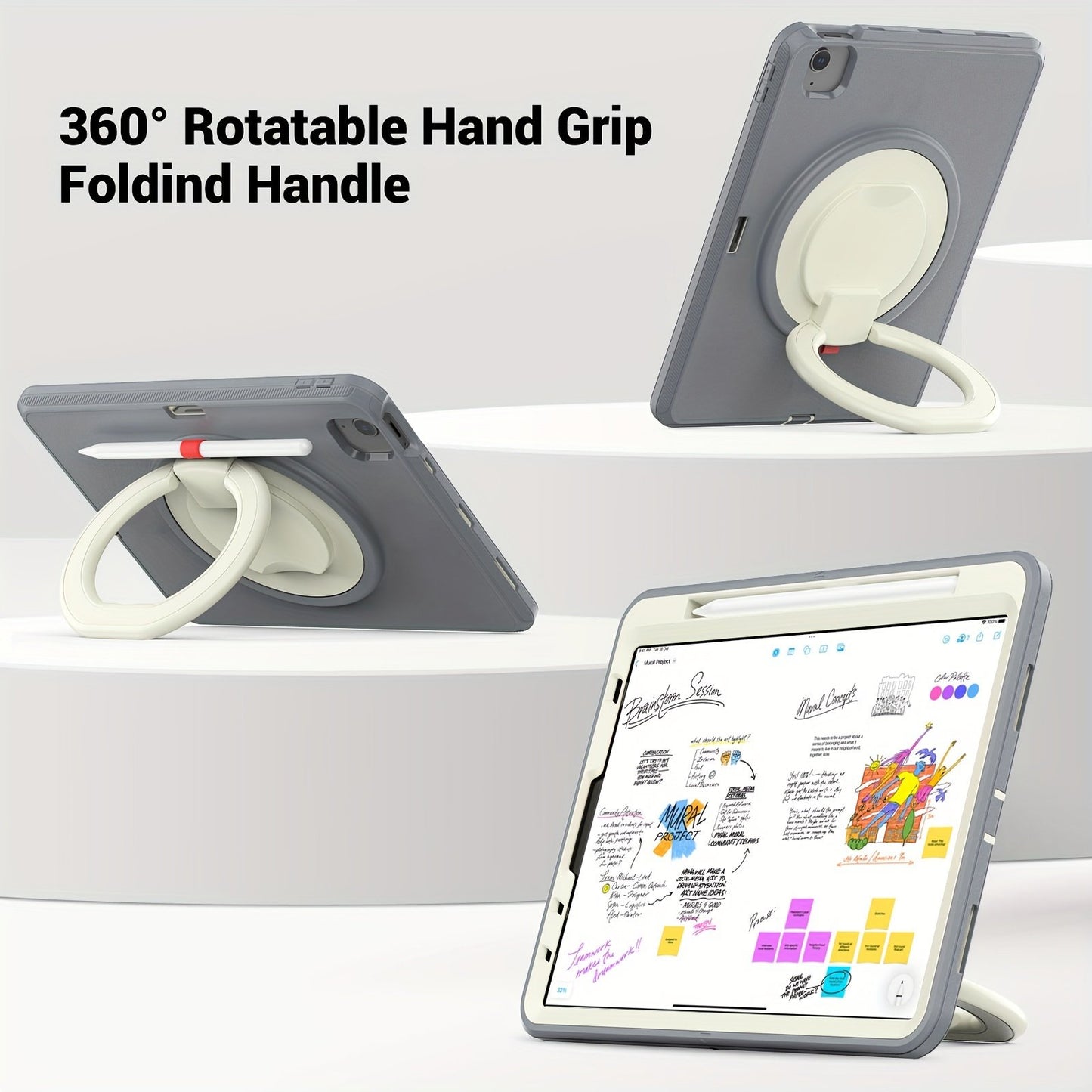 Case For IPad 10th Generation, For IPad Pro 11, For IPad 10.9, For IPad Air 4/5, For IPad 7th/8th/9th Generation 10.2 Inch, The Case Features A 360° Rotating Handle Stand For Enhanced Versatility