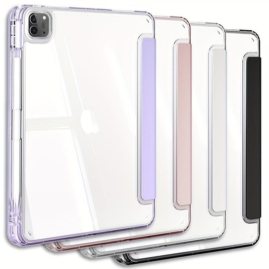 Transparent Acrylic With Pen Slot Protective Case For IPad Pro 11, Pro 12.9, Air 5th Generation, Air 4, 10.9, 10th Generation IPad, 9th Generation, 10.2-inch, 8th Generation, 7th Generation，Air 2, Air 3, Pro 10.5-inch, Mini