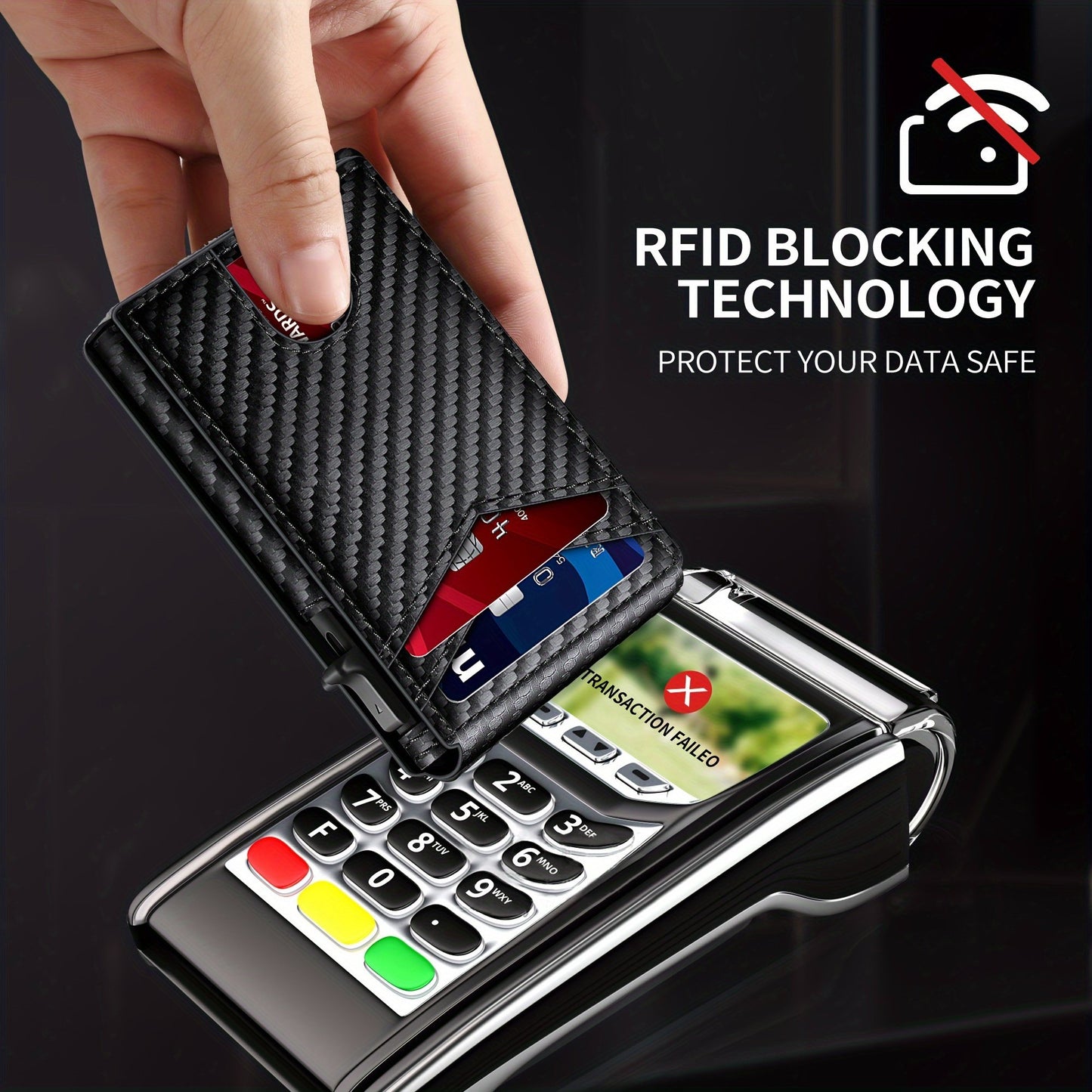 1pc RFID Blocking Pop Up Card Holder, Men's Simple Fashion Card Case