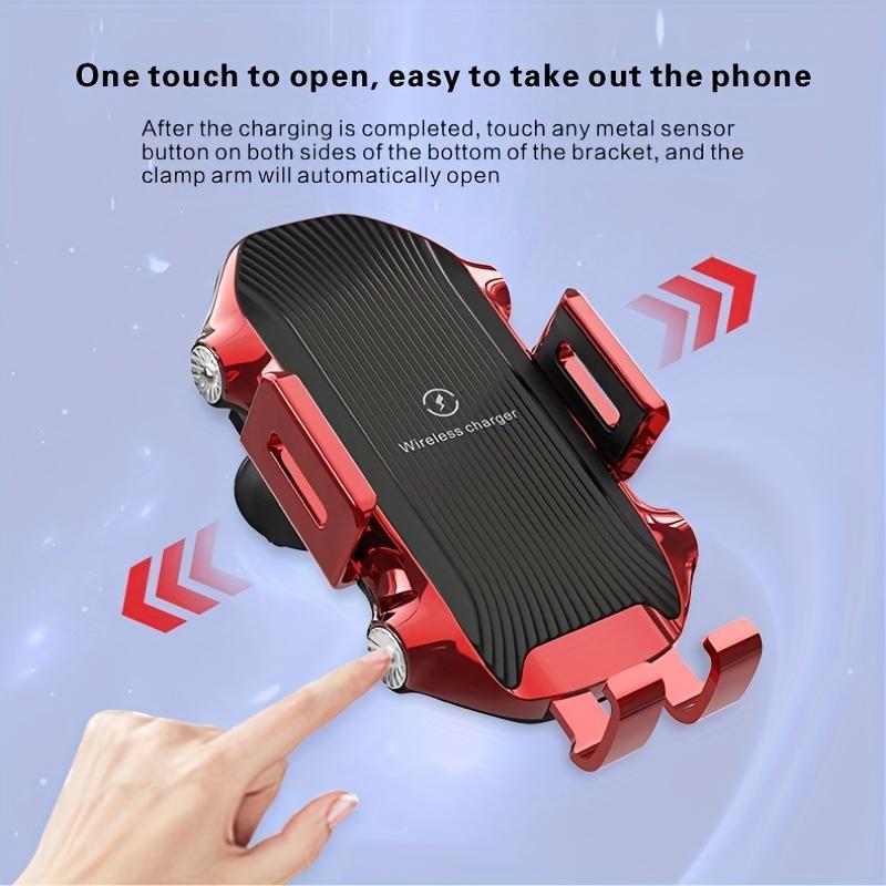 1pc Wireless Car Charger, 15W Fast Charging Car Mount, Automatic Clamping, Dashboard Vents, Phone Bracket Compatible With IPhone 13/13 Pro/12/12 Pro/ 11/11 Pro/XR/Xs Max/XS/X/8, For Samsung S21/S20/Note10, Etc