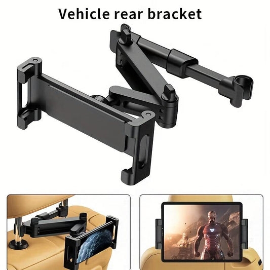 Flat-panel For IPad Car Bracket Backrest Can Be Stretched Flat-panel For IPad Bracket, Used For Car Headrest, Essential For Highway Travel, For IPad Car-mounted Car Accessories Suitable For All 4.7-12.9" Devices