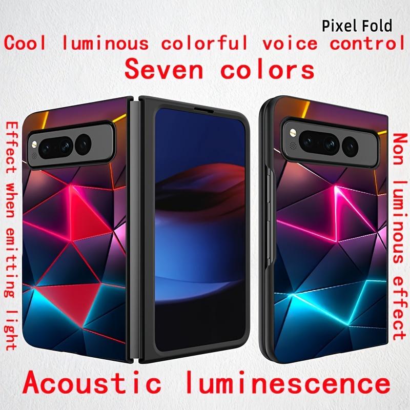 Colorful Diamond-shaped Colorful Smart Voice-controlled Flashing Mobile Phone Case, Suitable For IPhone 15 Pro Max/14 Pro Max/11/12 Pro Max/13 Pro Max, For Samsung S24 Ultra/S23 Ultra/S22 Ultra/S21 Ultra/S20 Ultra