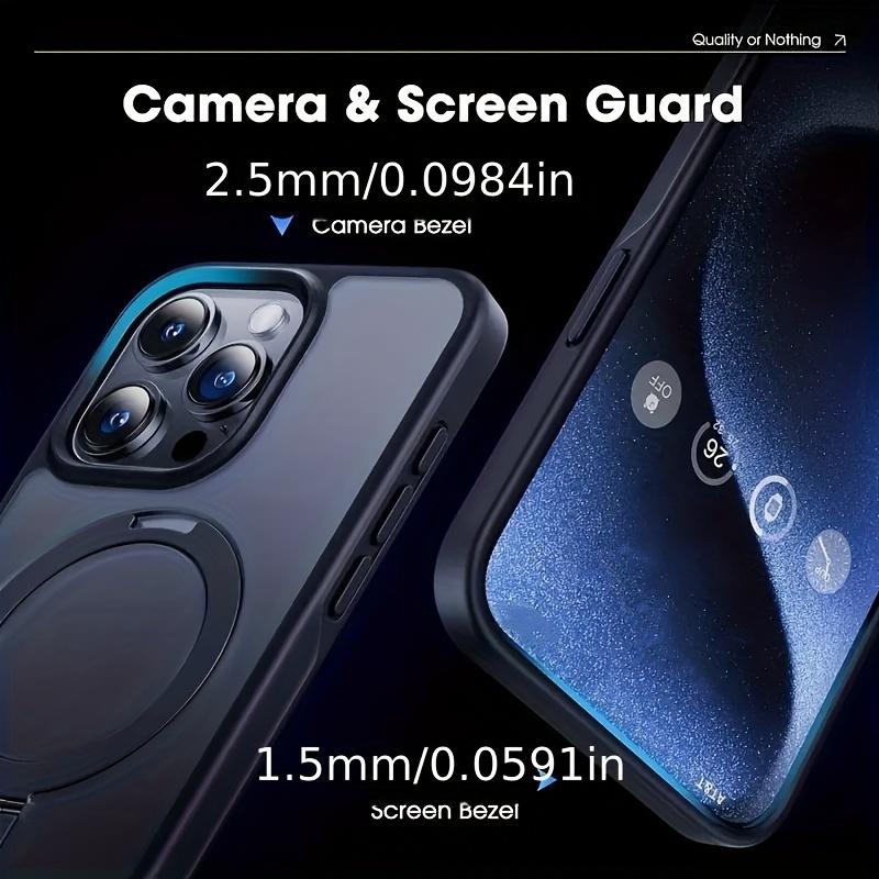 Luxury Magnetic Wireless Charger Invisible Ring Stand Phone Case For IPhone 15 14 13 12 11 Pro Max Plus Military Grade Shockproof Armor Silicone Bumper Matte Protective Cover