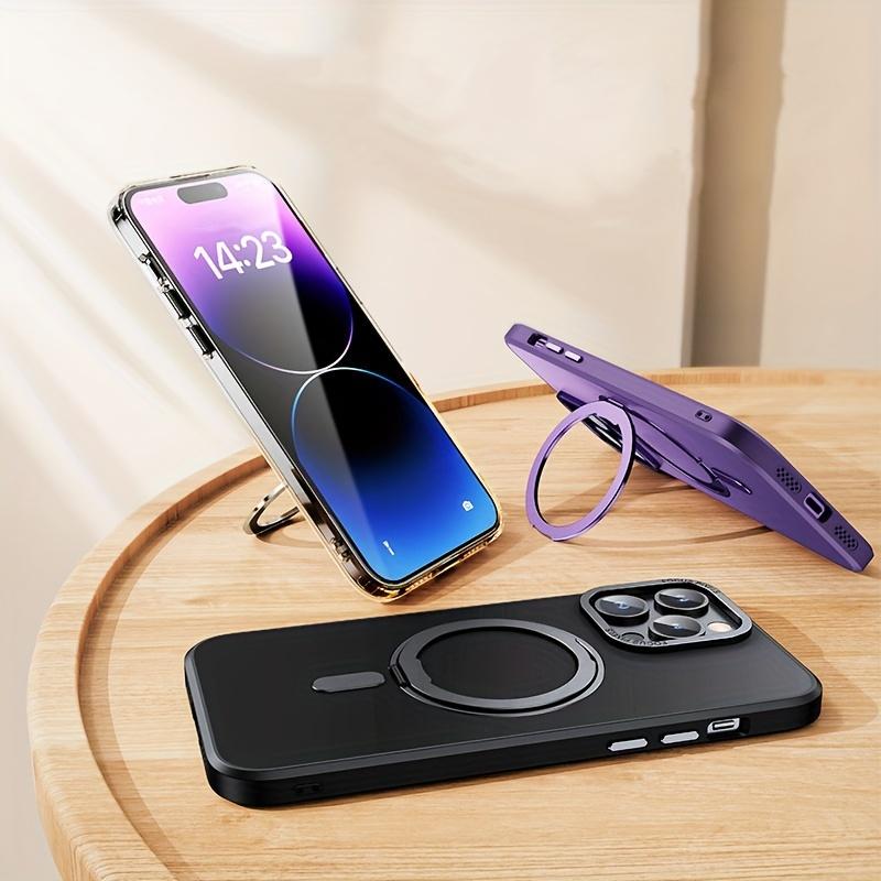 For IPhone15 Mobile Phone Case 360 Rotating Fulcrum Five Metal Stand For 14 Promax Protective Case