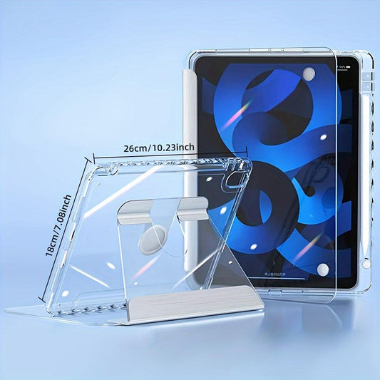360° Rotation Transparent Tablet Case for iPad Mini 6/Air/Air2/5th/6th 9.7/7th/8th/9th 10.2/Air3/Pro 10.5/10th 10.9/Air4/Air5 10.9/Pro 11 - Protects and Rotates for Easy Viewing