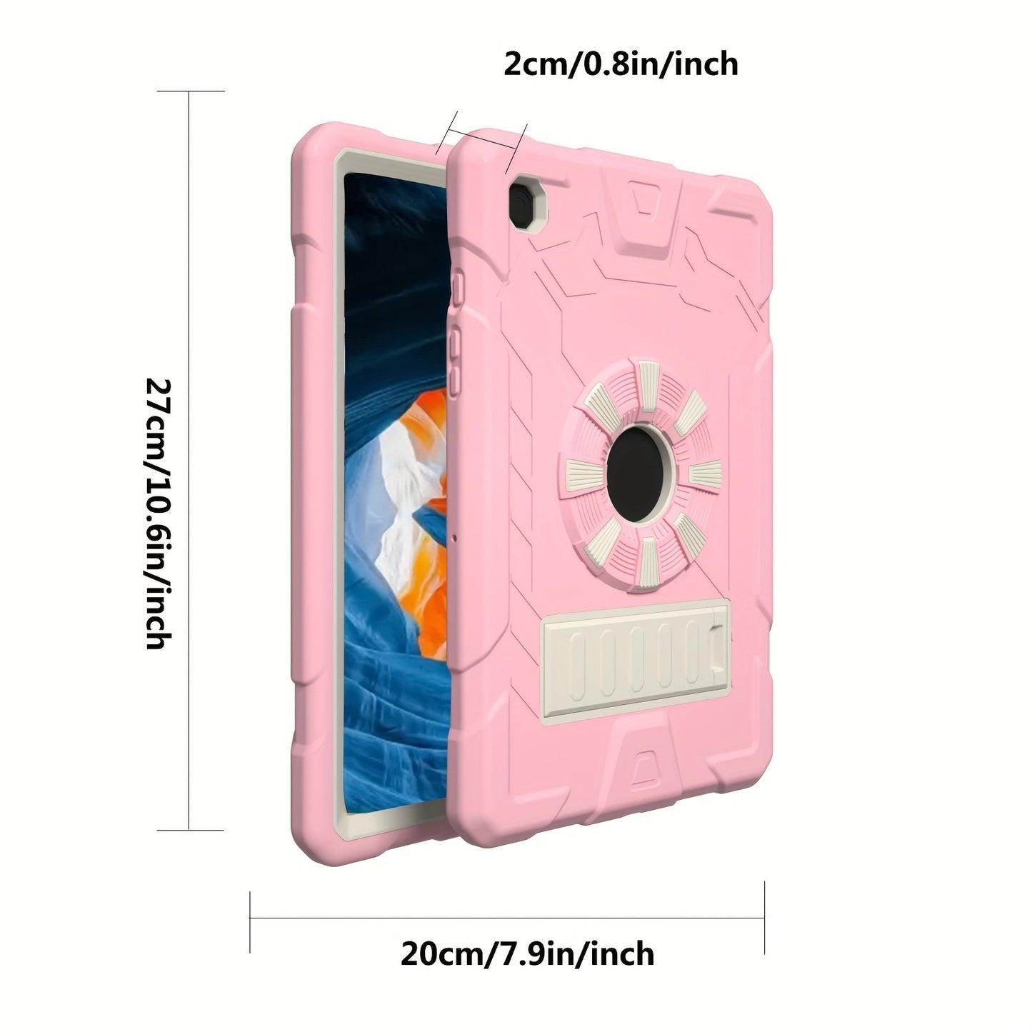 Suitable For Samsung A8 10.5 X200 X205 2021 Protective Case Pen Holder With Bracket Heavy Duty Shockproof  Case Silicone PC Plastic Case Soft Case For Samsung A8 10.5 X200 X205 2021 10.5 Inch Case With Adsorp