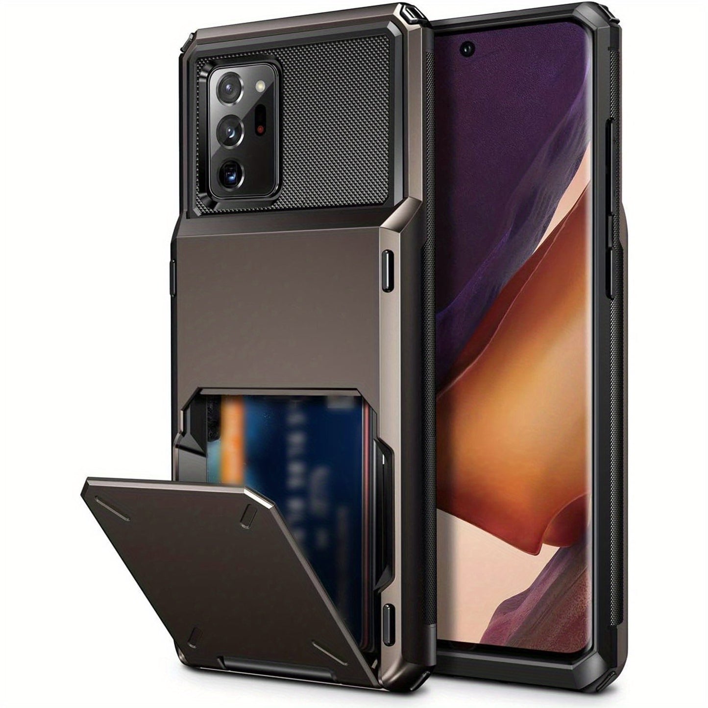 For Samsung Galaxy Note 20 Ultra Note 8/9 Note 10 Pro Case 5G Wallet 4-Card Flip Cover Credit Card Holder Slot Back Pocket Dual Layer Protective Hybrid Hard Shell Bumper Armor Case