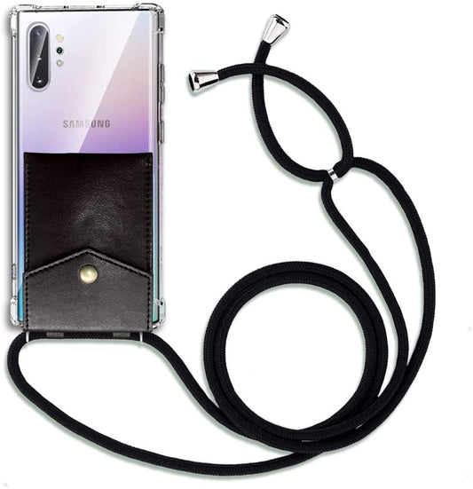 FANSONG Galaxy Note 10 Case, Phone Cover Corner with Neck Strap