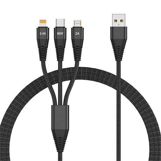 Nylon Braided 3 in 1 Multi Charging Cable